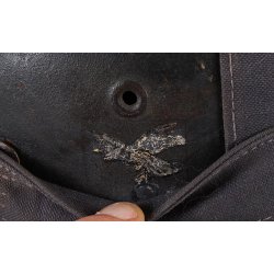 German WW2 Luftwaffe Single Decal M40 Helmet with bread strap 'EF64'