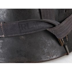 German WW2 Luftwaffe Single Decal M40 Helmet with bread strap 'EF64'