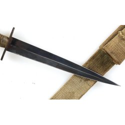 British Third Pattern Fairbairn-Sykes Fighting Knife with Scabbard and frog