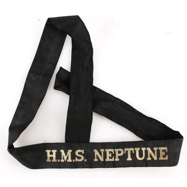 British WW2 HMS Neptune cap tally