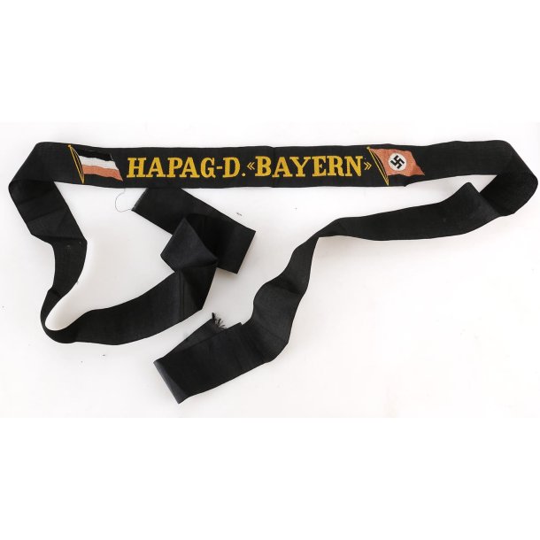 German WW2 Navy HAPAG.D Bayern cap tally