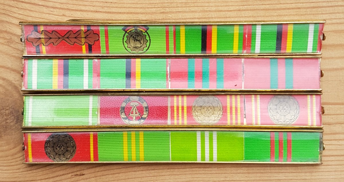 DDR, MdI Volkspolizei 16-place Ribbon bar - DDR Awards & Badges ...