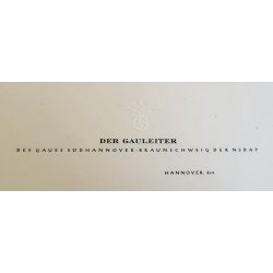 Gauleiter Hartmann Lauterbacher letter paper/stationery x 2
