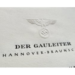 Gauleiter Hartmann Lauterbacher letter paper/stationery x 2