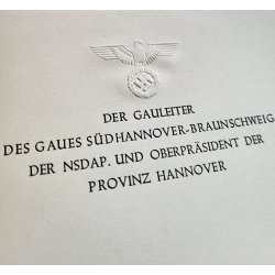 Gauleiter Hartmann Lauterbacher letter paper/stationery x 2