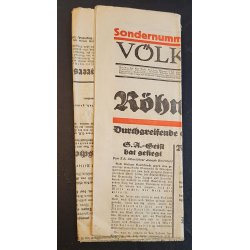 German WW2 Vlkischer Beobachter "Night of the Long Knives" issue 1934