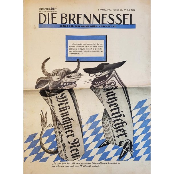 NSDAP Die Brennessel July 27th 1932 progaganda magazine