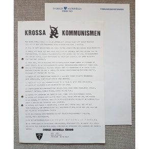 Swedish NS flyer & stationery - Sveriges Nationella Frbund SNF
