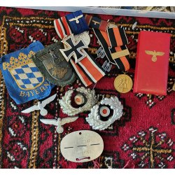 German WW2 Army EM/NCO's visor cap wreath &amp; cockade 'Early war'