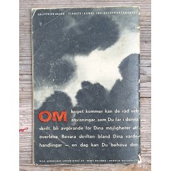 Swedish booklet - Om kriget kommer (1961)