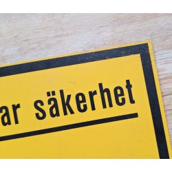 Swedish military Information sign - Cold war