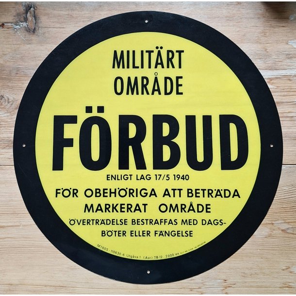 Swedish Warning sign - Cold war