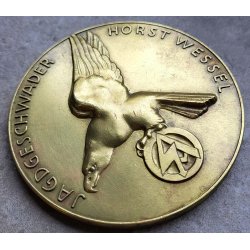 German WW2 Jagdgeschwader Horst Wessel - Treue um Treue Commemorative Plaque, By Deschler &amp; Sohn