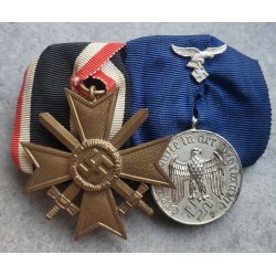 German WW2 2-place medal bar - Luftwaffe