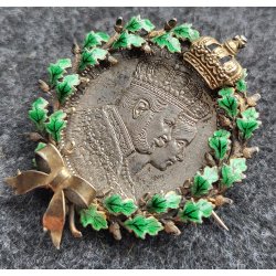 German Prussian Patriotic Brooch for the Coronation of Kaiser Wilhelm and Queen Augusta 1861