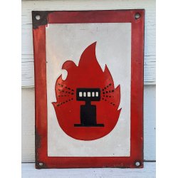 Poland PRL Enameled sign - Fire siren