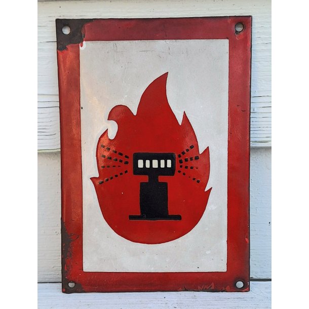Poland PRL Enameled sign - Fire siren
