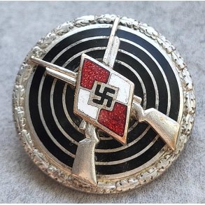 German WW2 HJ sharpshooter's badge badge in silver 'M1/102'