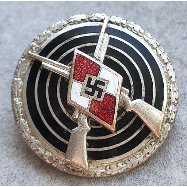 German WW2 HJ sharpshooter's badge badge in silver 'M1/102'
