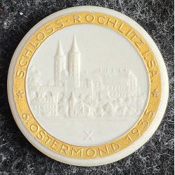 German WW2 NSV-Gro�kundgebung 1935 Meissen porcelain plaque