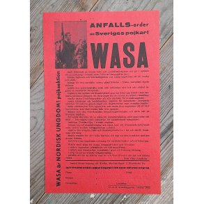 Swedish NS Nordisk Ungdom WASA recruitment poster