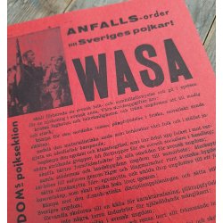 Swedish NS Nordisk Ungdom WASA recruitment poster