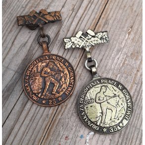 Poland PRL, Medals for Mining industry service (25 & 35 years)