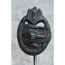 German WW2 Panzer assault badge in bronze miniature 16 mm