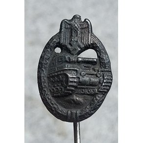 German WW2 Panzer assault badge in bronze miniature 16 mm