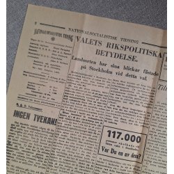 Swedish NS Nationalsocialistisk Tidning - Valnummer 1935