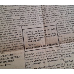 Swedish NS Nationalsocialistisk Tidning - Valnummer 1935