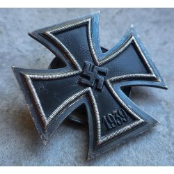 German WW2 Iron Cross first class 1939  'L55' - Screw back