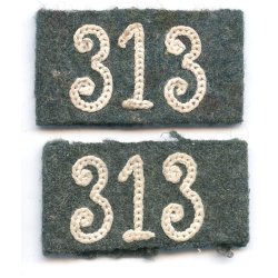  German WW2 Infantry Regiment 313 Slip On Shoulder Strap Slides 