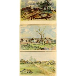 Hensel card - 3 cards with russian places