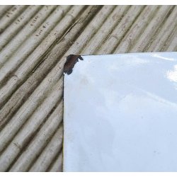 Poland PRL Enameled Warning sign - Nuclear "Emergenzy zone"