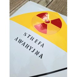 Poland PRL Enameled Warning sign - Nuclear "Emergenzy zone"
