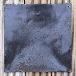 Poland PRL Enameled Warning sign - Nuclear "Controlled area"