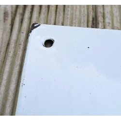 Poland PRL Enameled Warning sign - Nuclear "Controlled area"