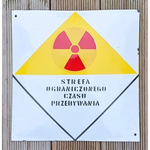 Poland PRL Enameled Warning sign - Nuclear 