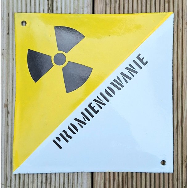 Poland PRL Enameled Warning sign - Nuclear "Radiation"
