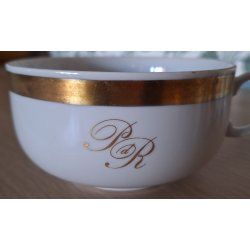 DDR, Palast der Republik (PdR) Caff� latte cup - Gold details