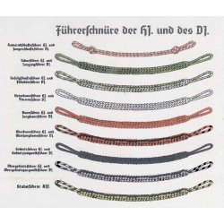 German WH/HJ/DJ lanyard 'Scharf�hrer/Jungzugf�hrer' with whistle pipe