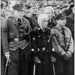 German WH/HJ/DJ lanyard 'Scharf�hrer/Jungzugf�hrer' with whistle pipe