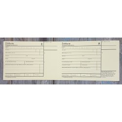 DDR, Grenztruppen border document - Zhlkarte BRD
