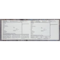 DDR, Grenztruppen border document - Zhlkarte Foreign 