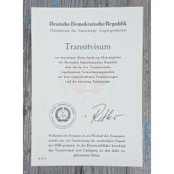 DDR, Grenztruppen border document - Transitvisum BRD-Westberlin