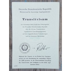 DDR, Grenztruppen border document - Transitvisum BRD-Westberlin (#2)