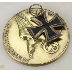 German WW2 Jagdgeschwader Horst Wessel - Treue um Treue Commemorative Plaque, By Deschler &amp; Sohn