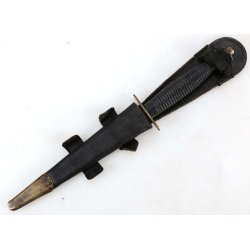 British Third Pattern Fairbairn-Sykes Fighting Knife with Scabbard marked Sheffield England