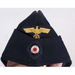 German WW2 Kriegsmarine EM/NCO's blue side cap